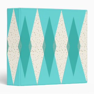 Mid Century Modern Argyle Binder