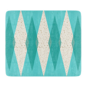 Mid Century Modern Argyle Glass Cutting Board