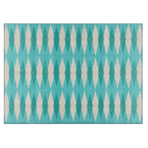 Mid Century Modern Argyle Glass Cutting Board