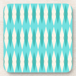 Mid Century Modern Argyle Hard Plastic Coasters