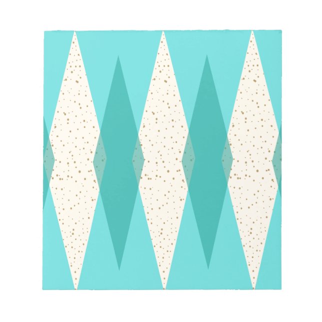 Mid Century Modern Argyle Notepad (Front)