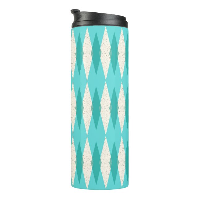 Mid Century Modern Argyle Thermal Tumbler (Rotated Right)