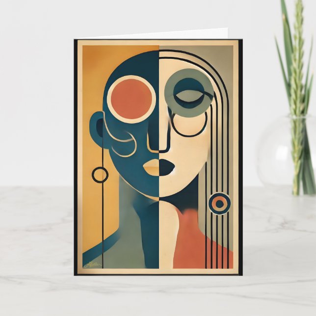 Mid Century Modern Art Abstract Nonconforming Card (Front)