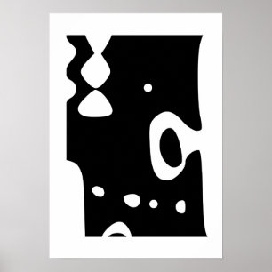 Mid century modern art living room poster