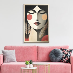 Mid Century Modern Art Meditation Canvas Print