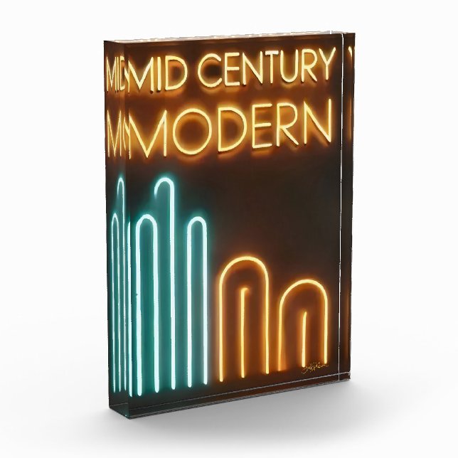 Mid Century Modern Art Neon Sign Design Photo Block (Left)