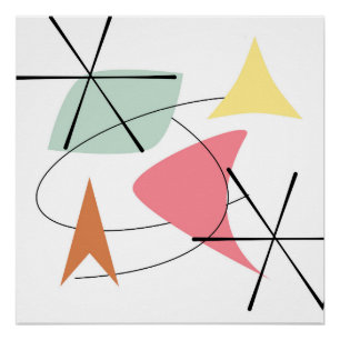Mid Century Modern Art Poster