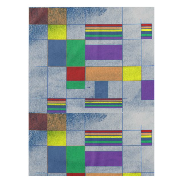 Mid-Century Modern Art - Rainbow Pride 1.0 Tablecloth (Front)