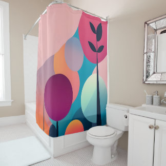 Mid-Century Modern Art Shower Curtain