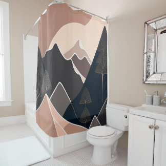 Mid-Century Modern Art Shower Curtain