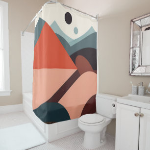 Mid-Century Modern Art Shower Curtain – Elevate Yo