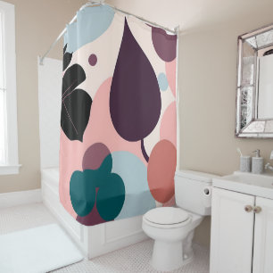 Mid-Century Modern Art Shower Curtain – Elevate Yo