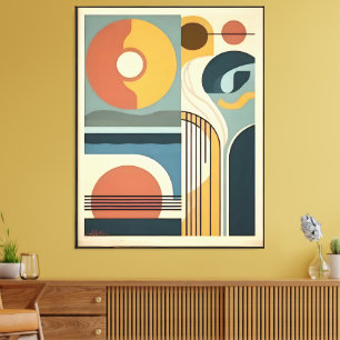 Mid Century Modern Art Sunrise Sunset Canvas Print