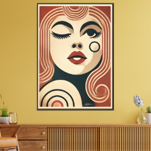 Mid Century Modern Art The Beauty Spot Canvas Print