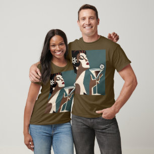 Mid Century Modern Art The Martini DIva T-Shirt
