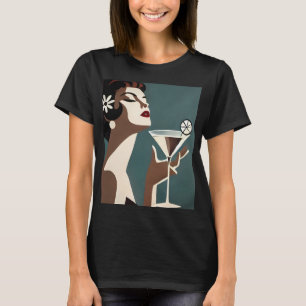 Mid Century Modern Art The Martini DIva T-Shirt