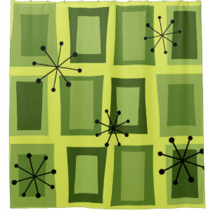 Mid Century Modern Art 'Wonky Doors' Chartreuse