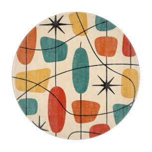 Mid Century Modern Atomic Abstract Cutting Board