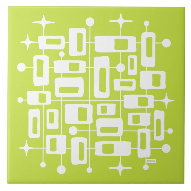 Mid Century Modern Atomic Abstract Tile (Front)