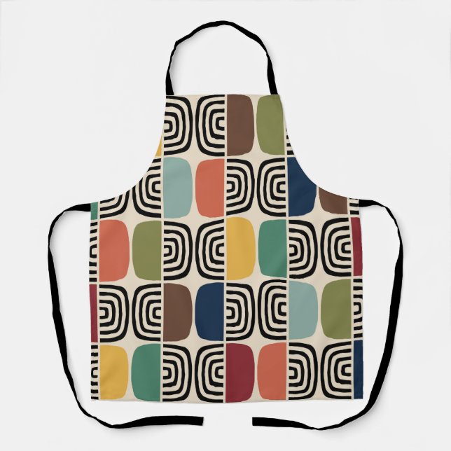 Mid Century Modern Atomic Age Apron (Front)