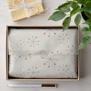 Mid-Century Modern Atomic Age Cream Pattern Tissue Paper