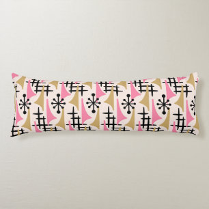 Mid Century Modern Atomic Age Pattern Body Pillow