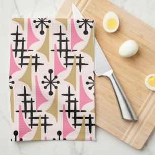 Mid Century Modern Atomic Age Pattern Kitchen Towel