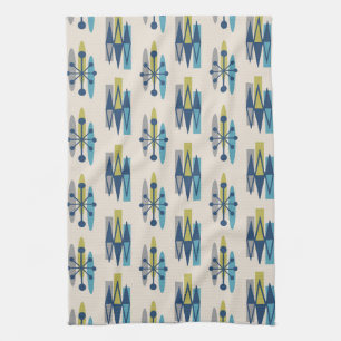 Mid Century Modern Atomic Age Pattern Kitchen Towel