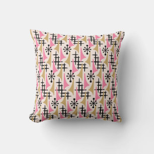 Mid Century Modern Atomic Age Pattern Throw Pillow