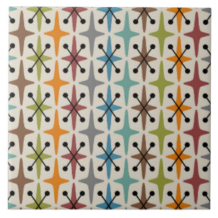 Mid Century Modern Atomic Age Pattern Tile