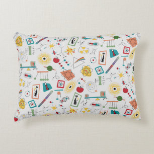 Mid Century Modern Atomic Age STEM Physics Scatter Accent Pillow