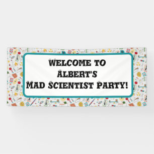 Mid Century Modern Atomic Age STEM Physics Scatter Banner