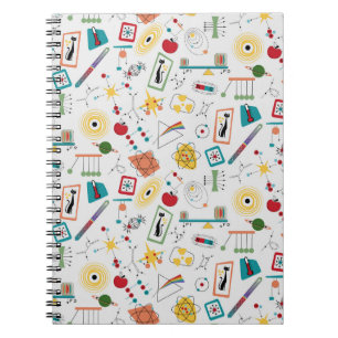 Mid Century Modern Atomic Age STEM Physics Scatter Notebook