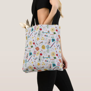 Mid Century Modern Atomic Age STEM Physics Scatter Tote Bag