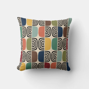 Mid Century Modern Atomic Age Throw Pillow