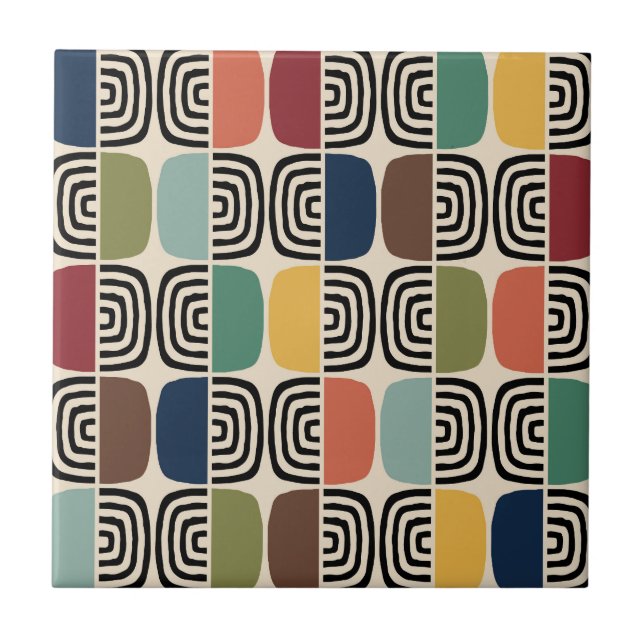 Mid Century Modern Atomic Age Tile (Front)