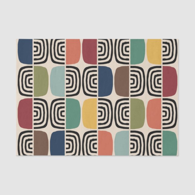 Mid Century Modern Atomic Age Tissue Paper (Front)