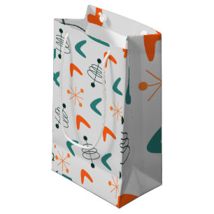 Mid-Century Modern Atomic Boomerangs  Small Gift Bag