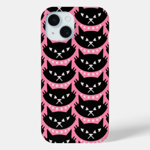 Mid Century Modern Atomic Cat Pattern iPhone 15 Case