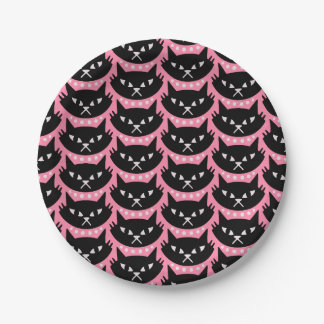 Mid Century Modern Atomic Cat Pattern Paper Plate