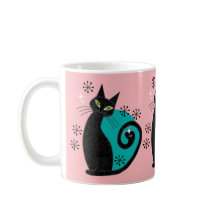 Mid Century Modern Atomic Cat Retro Address