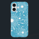 Mid-Century Modern Atomic Christmas Snowflakes iPhone 16 Case<br><div class="desc">Show everyone your Modern side with this "Atomic Sputnik Snowflake" phone cover. So MOD. This design is elegant enough to be used all winter long... . and summer too... . after all - you're 'cool' all the time.</div>