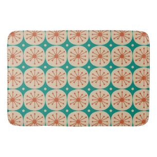 Mid Century Modern Atomic Dots Retro Pattern  Bath Mat