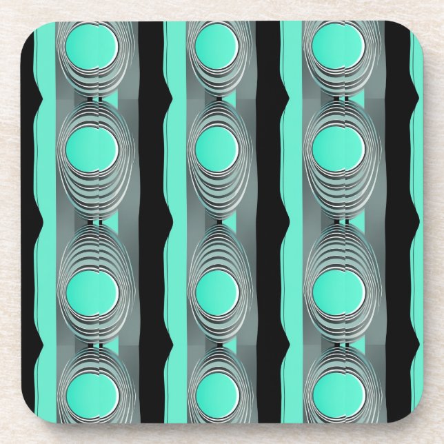 Mid Century Modern Atomic Era Psychedelic Trippy  Coaster (Front)