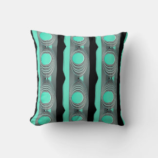 Mid Century Modern Atomic Era Psychedelic Trippy Throw Pillow