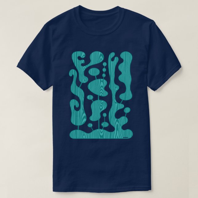 Mid Century Modern Atomic Mobile Abstraction T-Shirt (Design Front)