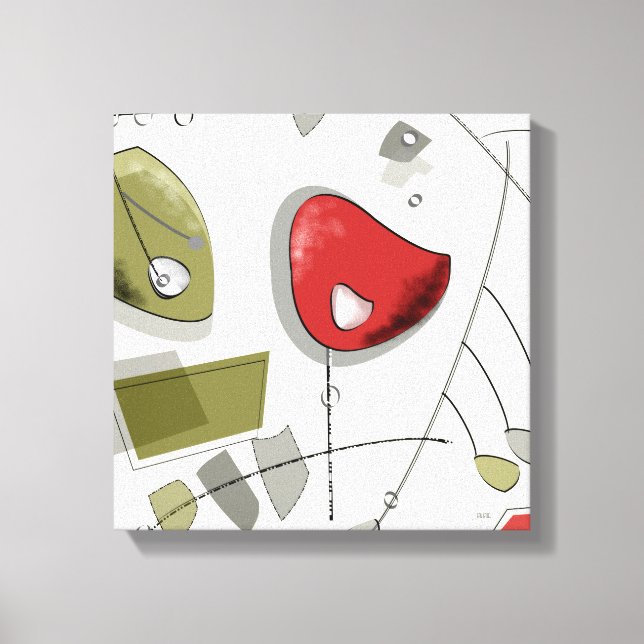 Mid Century Modern Atomic Mobiles Canvas Print (Front)