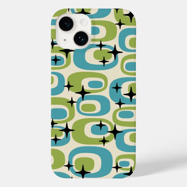 Mid Century Modern Atomic Pattern Case-Mate iPhone Case (Back)