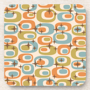 Mid Century Modern Atomic Pattern Coaster