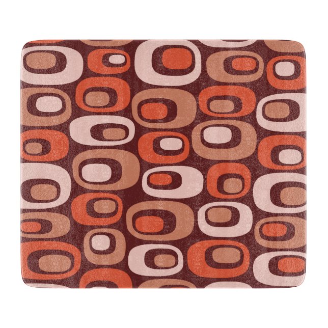 Mid Century Modern Atomic Pattern Cutting Board (Front)